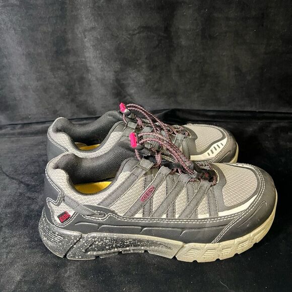 Keen Work Shoes Womens  7.5 Asheville Black Mesh Aluminum Toe ESD Drawstring - Picture 5 of 8
